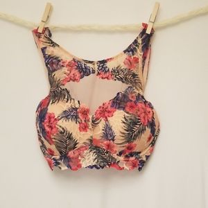 PINK floral bralette